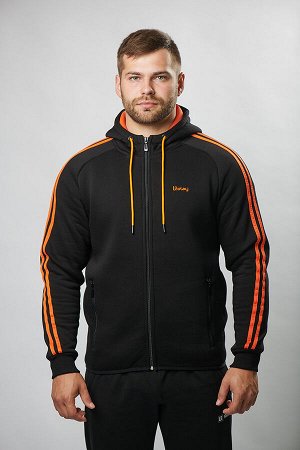 Толстовка М-1438: Чёрный / Оранжевый