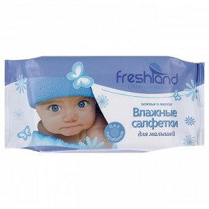 Влажные салфетки для детей Freshland , 60 шт в упак