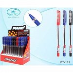 Ручка шариковая масляная &quot;PIANO Finegrip&quot; 0.5мм дисплей (3 цвета :35-син,10-чер,5-красн.) (отгрузка кратно 50) PT-111 Piano {Китай}