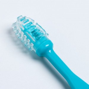 Зубная щётка детская, набор 3 шт.: щётка силиконовая, массажёр, щётка с мягкой щетиной, от 3 мес., цвета МИКС