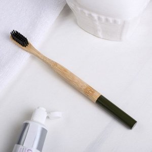 Зубная щетка, бамбук «Хорошего дня!», 18 х 2 х 2 см