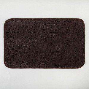 Коврик Доляна «Пушистик», 50x80 см, цвет коричневый