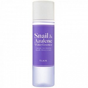 Эссенция с улиточным муцином и азуленом TIAM Snail   Azulene Water Essence 180 мл, ,