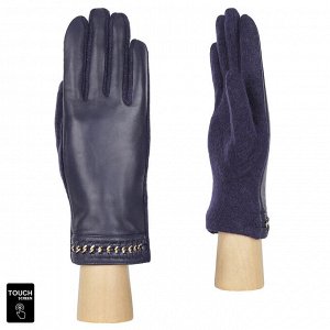 Перчатки, комбинированная кожа, FABRETTI 3.22-12 navy