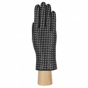 Перчатки жен. 100% нат. кожа (ягненок), подкладка: шерсть, FABRETTI F13-1/9 black/grey