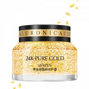 VENZEN/Крем для лица Venzen 24К Pure Gold с ниацинамидом, гиалуроновой кислотой и нано золотом 50гр