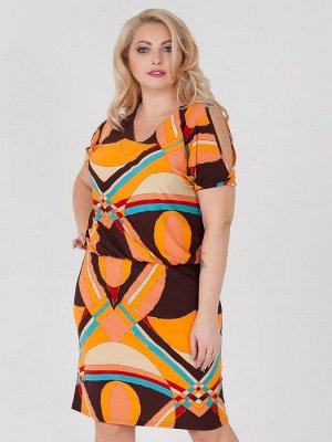 Платье Ульяна (оранжевый/мульти)
