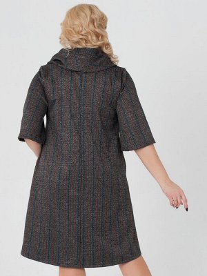 Платье Берта2 (серый/полоска)
