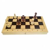 G197В Шахматы гроссмейстерские парафинированные с доской класс Люкс 400*200*45, король 110мм