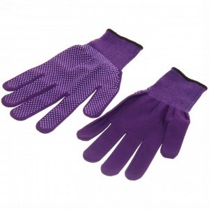 Перчатки нейлоновые с ПВХ покрытием 8 размер фиолетовые б/упак А4
