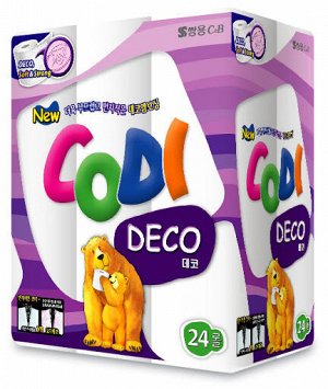 Особомягкая туалетная бумага "Codi Pure Deco Soft&Strong" (двухслойная, с тиснёным рисунком) 45 м *24 рулона / 3