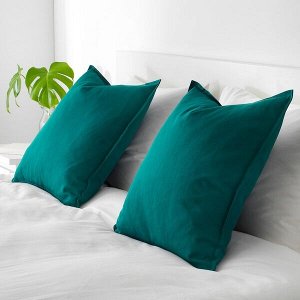ГУРЛИ Чехол на подушку, темно-зеленый, 50x50 см