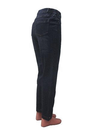 M-BL72689-4106-1-B379 --Слегка приуженные черные джинсы с принтом ЕВРО р. 13