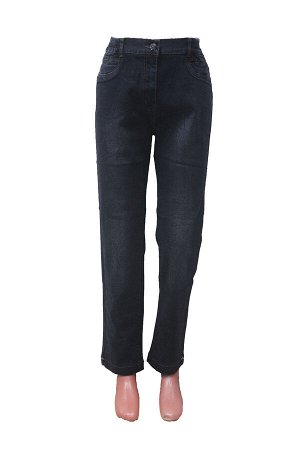 M-BL72689-4106-1-B379 --Слегка приуженные черные джинсы с принтом ЕВРО р. 13