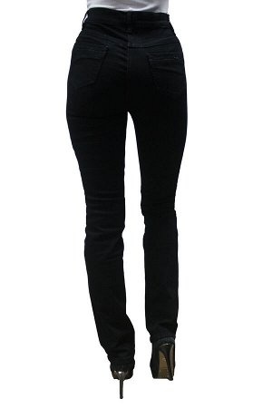 SS72221-4108-7--Слегка приуженные черные джинсы р.9
