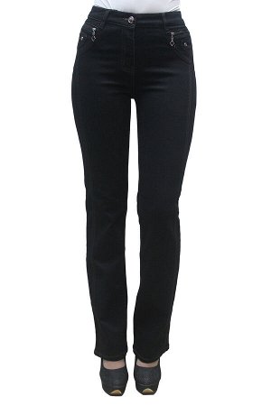 3185--Слегка приуженные черные джинсы р.9
