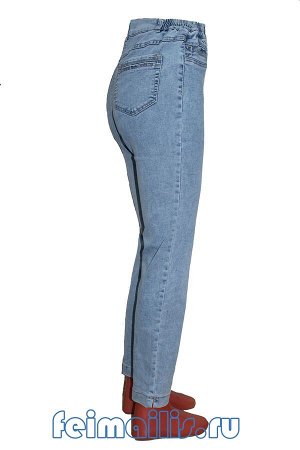 M-BL72616-068-2--Слегка приуженные голубые джинсы ЕВРО р.9