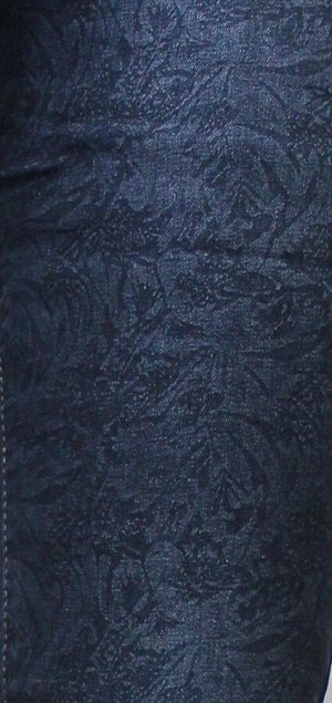 SS72354-4106-B371-2--Слегка приуженные синие с рисунком джинсы (ряд 44-56)