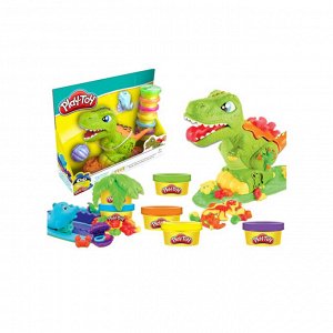 Игровой набор для лепки с динозавром Play Toy