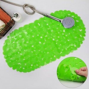 SPA-коврик для ванны 35х68 см "Галька" цвет зеленый