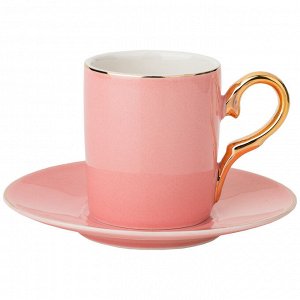Кофейный набор на 4пер. 8пр. 90мл, розовый (кор=12наб.)