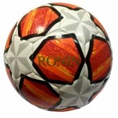 GJ-33 Мяч Ronin футбольный №5, звездный бело-оранжевый дизайн, вес 400-430гр, матчевый уровень