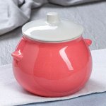 Горшок для запекания &quot;Капля&quot;, глянец, розовый цвет, 0,6 л