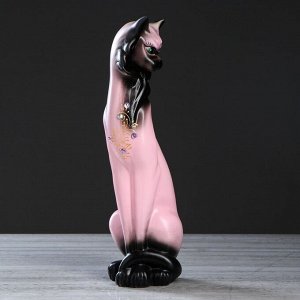 Копилка "Кошка Сиамская", акрил, розовая, 42 см