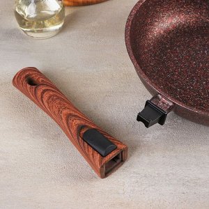 Сковорода Granit ultra red, d=24 см, съёмная ручка