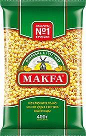Макароны "Макфа" Кольца (суповая засыпка) 400г 1/20, шт