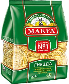 Макароны "Макфа" Гнезда "Тальятелле" 225г 1/18, шт