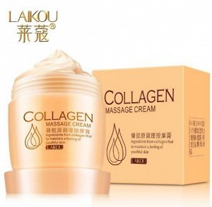 080945 LAIKOU Collagen massage cream Увлажняющий массажный крем с коллагеном, 80г