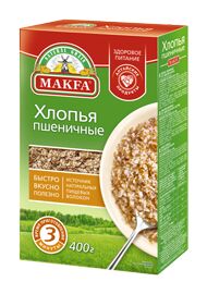Хлопья Макфа кор. Пшеничные 400г