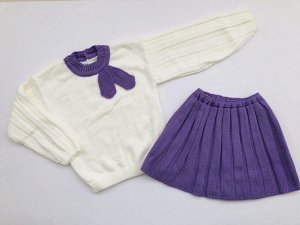 Детский вязаный комплект джемпер+юбка
