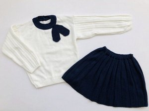 Детский вязаный комплект джемпер+юбка "Юлия"