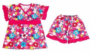 Пижама на девочку малинового цвета (супрем набивной)