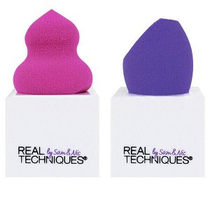 Real Techniques by Samantha Chapman, Miracle Sponges with Stand, 2 Sponges + 2 Stands