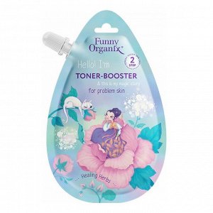 Тонер-бустер для лица для проблемной кожи Healing Herbs Funny Organix 20 мл