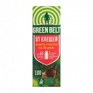 Средство от клещей "Green Belt", для защиты участка, флакон, 100 мл