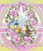 Полотенце 50*60 см вафельное (Звонкие трели)