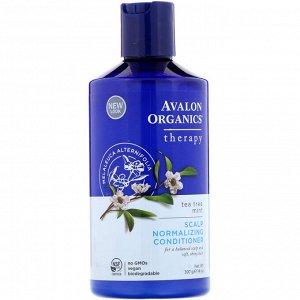 Avalon Organics, Кондиционер, нормализующий кожу головы, 14 oz (397 г)