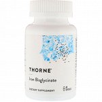 Thorne Research, бисглицинат железа, 60 капсул