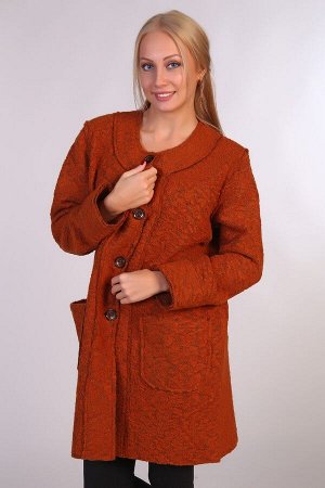 Пальто демисезонное JK-028 коричневое