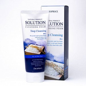 DEOPROCE NATURAL PERFECT SOLUTION CLEANSING FOAM DEEP CLEANSING  170 gr ПЕНКА ДЛЯ УМЫВАНИЯ ДЛЯ ГЛУБОКОГО ОЧИЩЕНИЯ