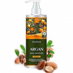 DEOPROCE ARGAN SILKY MOISTURE SHAMPOO 1000 ml ШАМПУНЬ ОТ ВЫПАДЕНИЯ ВОЛОС С ЭКСТРАКТОМ АРГАНОВОГО МАСЛА