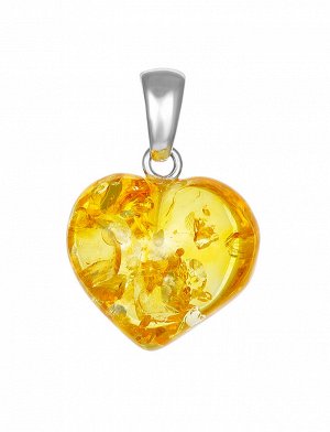 Подвеска из прозрачного балтийского янтаря «Сердце» лимонного цвета, 5054112345