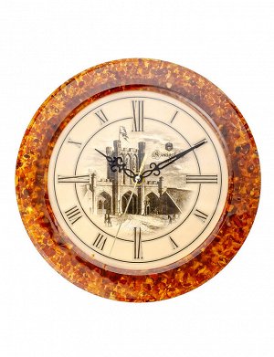 Настенные часы в раме из янтаря «Королевские ворота», 805504254