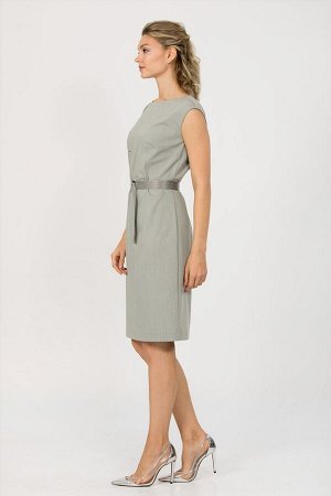 Платье Бренд: Stilla. Цвет: серый. Фактура: меланж. Комплектация: платье, пояс. Состав: вискоза-48%, полиэстер-48%, эластан-4%.