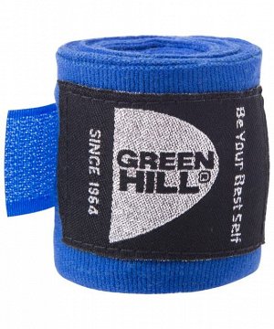 Бинт боксерский Green Hill BC-6235c, 3,5м, х/б, синий 1/10