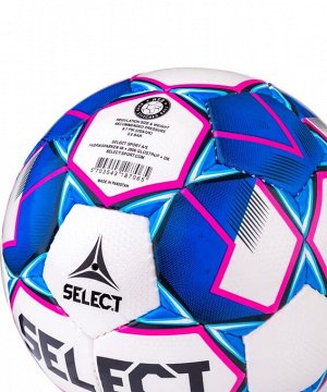 Мяч футзальный Select Futsal Mimas Light 852613, №4, белый/синий/розовый 1/15